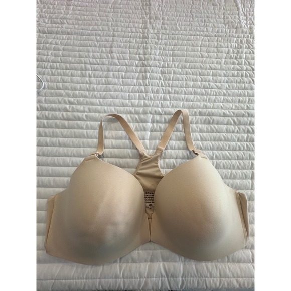 Soma Enbliss Wireless Front Close Racerback Bra - Size 42C Beige - Picture 1 of 3